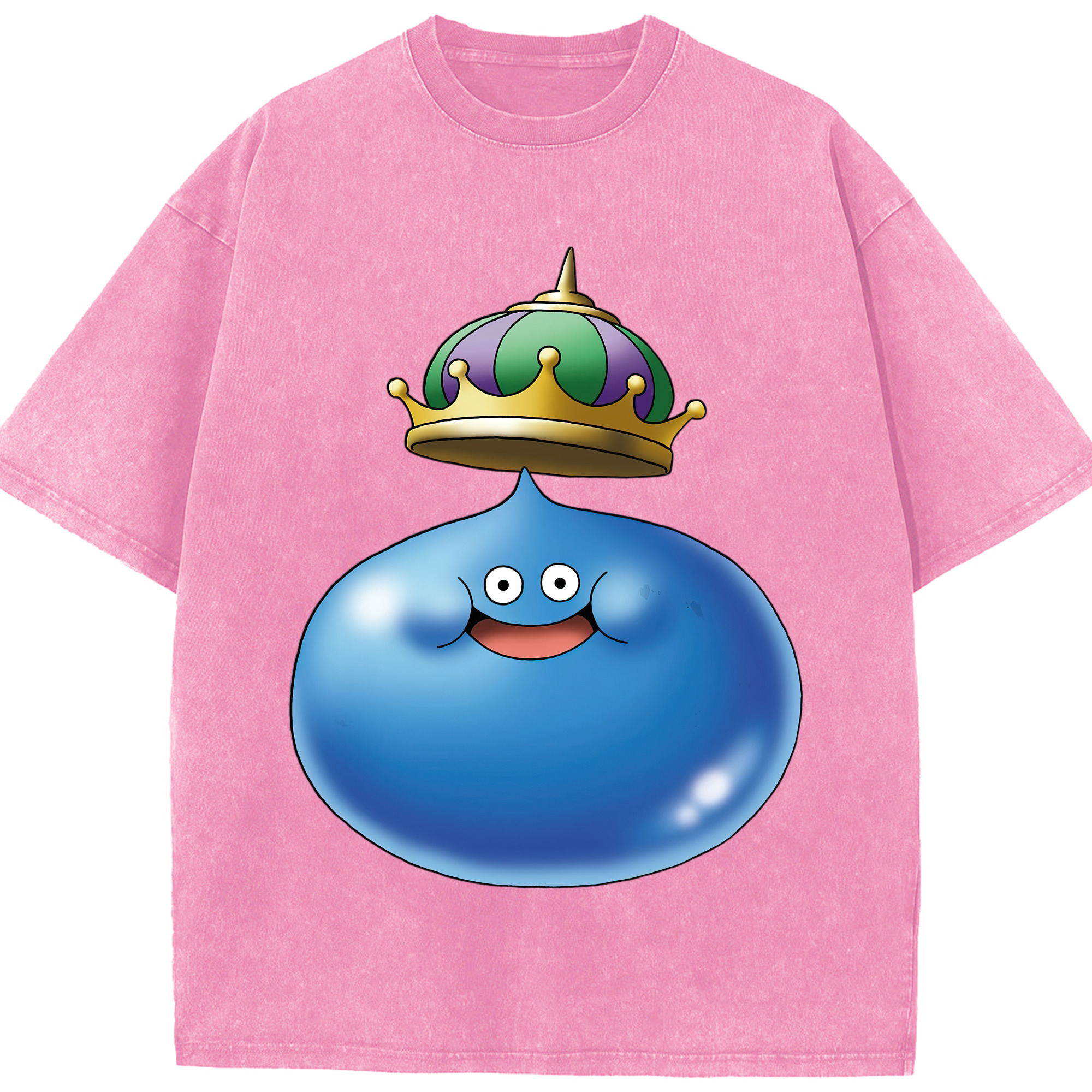 （画像用） ドラゴンクエスト Doragon Kuesuto Dragon Quest 綿100% ヴィンテージ風 半袖Tシャツ（フロントプリント）